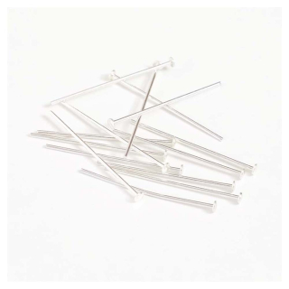 Clous à Tête Plate 25 mm Argenté 925 - 20 pcs - Perles Corner - Rougier et Plé