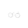 Clous d'oreilles Hexagone 9 x 9 mm Argenté 925 - 2 pcs - Perles Corner - Rougier et Plé