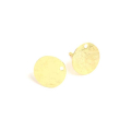 Clous d'oreilles Rond Texture Granite ø 10 mm Doré à l'or fin 24K - 2 pcs - Perles Corner - Rougier et Plé