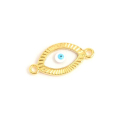 Connecteur Œil Émaillé 10,5 x 21 mm Doré à l'or fin 24K - Perles Corner - Rougier et Plé