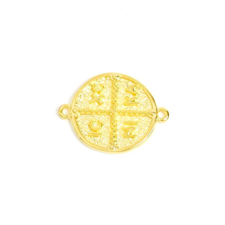 Connecteur Talisman 18 x 24 mm Doré à l'or fin 24K - Perles Corner - Rougier et Plé