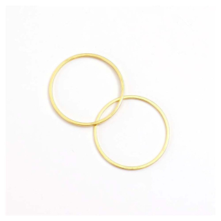 Connecteurs Anneaux ø 20 mm Doré à l'or fin 24K - 6 pcs - Perles Corner - Rougier et Plé