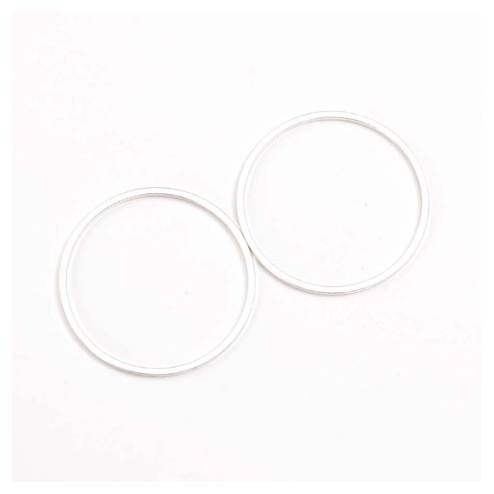 Connecteurs Anneaux ø 25 mm Argenté 925 - 4 pcs - Perles Corner - Rougier et Plé