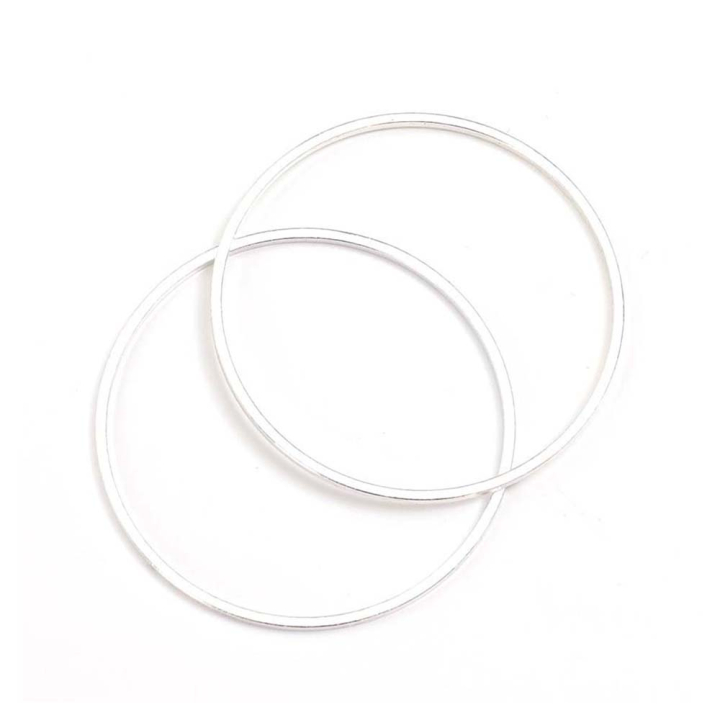 Connecteurs Anneaux ø 35 mm Argenté 925 - 4 pcs - Perles Corner - Rougier et Plé