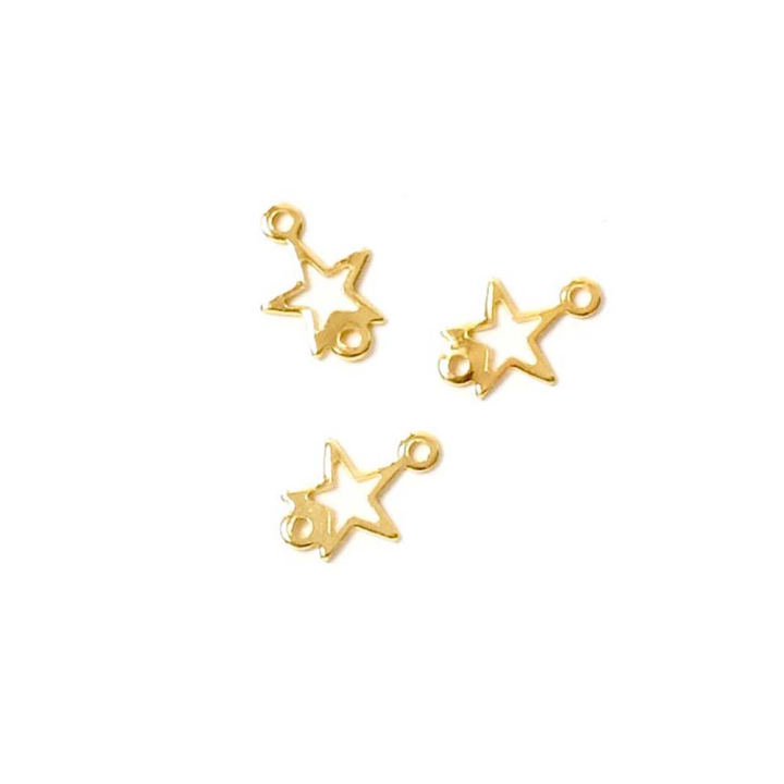 Connecteurs Étoile 6 x 8 mm 6 pcs - Perles Corner - Rougier et Plé
