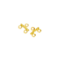 Connecteurs Multirang 8,5 x 9 mm 2 Anneaux Doré à l'or fin 24K - 4 pcs - Perles Corner - Rougier et Plé