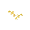 Connecteurs Multirang 8,5 x 15 mm 3 Anneaux Doré à l'or fin 24K - 4 pcs - Perles Corner - Rougier et Plé