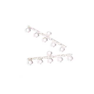 Connecteurs Multirang 8,5 x 27 mm 5 Anneaux Argenté 925 - 4 pcs - Perles Corner - Rougier et Plé