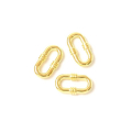 Connecteurs Ovales 15,6 x 9 mm Doré à l'or fin 24K - 4 pcs - Perles Corner - Rougier et Plé