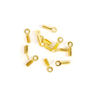 Embouts pour Chaîne et Cordon 1 mm Doré à l'or fin 24K - 10 pcs - Perles Corner - Rougier et Plé