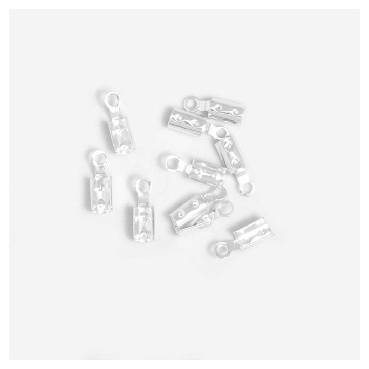 Embouts pour Chaîne et Cordon 2 mm Argenté 925 - 10 pcs - Perles Corner - Rougier et Plé