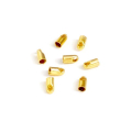 Embouts pour Cordon Rond 2 mm Doré à l'or fin 24K -  8 pcs - Perles Corner - Rougier et Plé