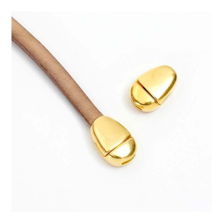 Fermoir Aimanté Galet pour Lanière 5 mm - Zamak doré - Perles Corner - Rougier et Plé