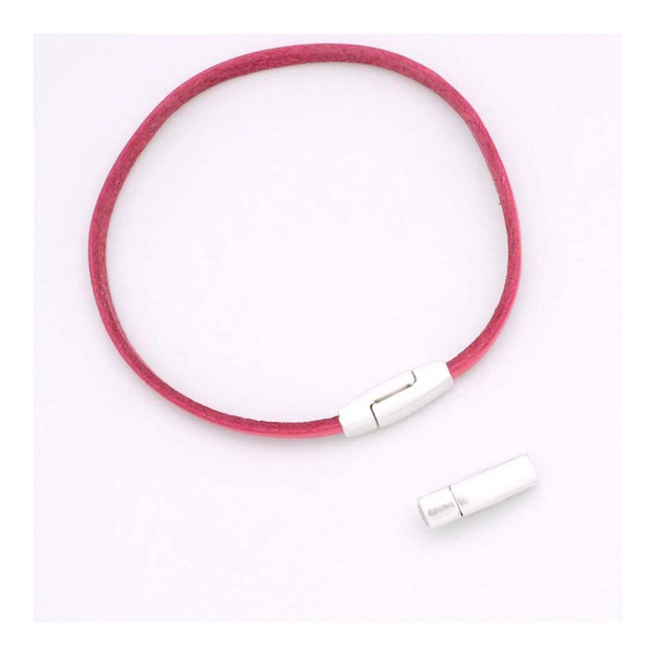 Fermoir Aimanté pour Cordon 3 mm Zamak argenté - Perles Corner - Rougier et Plé