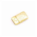 Fermoir Aimanté Rectangle Boho pour Lanière 10 mm - Zamak doré - Perles Corner - Rougier et Plé