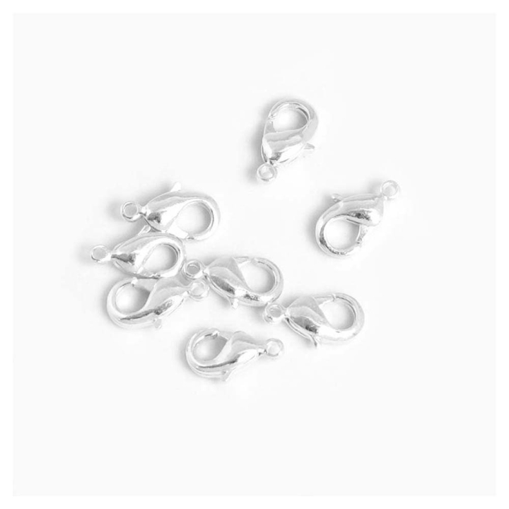 Fermoirs Mousquetons 10 mm 10 pcs Argenté 925 - Perles Corner - Rougier et Plé
