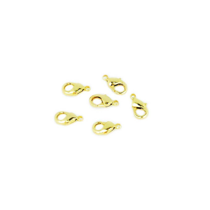 Fermoirs Mousquetons 10 mm Doré à l'or fin 24K - 10 pcs - Perles Corner - Rougier et Plé