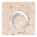 Pendentif Corne 22 x 23 mm Zamak argenté - Perles Corner - Rougier et Plé
