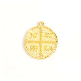 Pendentif Motif Talisman 18 x 20 mm Doré à l'or fin 24K - Perles Corner - Rougier et Plé