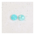 Pendentif Rond Facetté 8 mm en Pierre Naturelle Amazonite - Perles Corner - Rougier et Plé