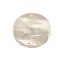 Pendentif Rond Martelé ø 30 mm Argenté 925 - Perles Corner - Rougier et Plé