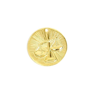 Pendentif Rond Signe astrologique ø 15 mm Balance - Perles Corner - Rougier et Plé