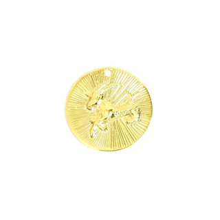 Pendentif Rond Signe astrologique ø 15 mm Capricorne - Perles Corner - Rougier et Plé