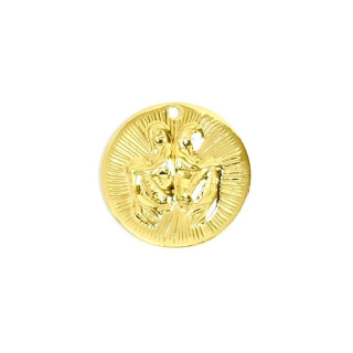 Pendentif Rond Signe astrologique ø 15 mm Gémeaux - Perles Corner - Rougier et Plé