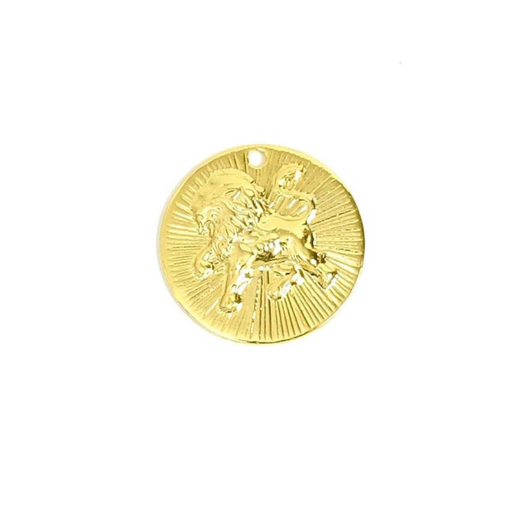 Pendentif Rond Signe astrologique ø 15 mm Lion - Perles Corner - Rougier et Plé