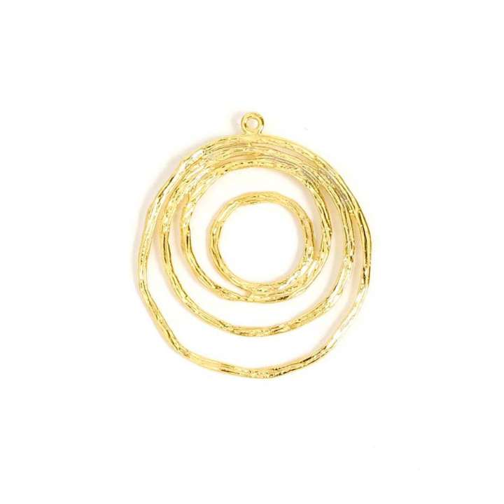 Pendentifs Cercles emmêlés 27 x 30 mm 2 pcs - Perles Corner - Rougier et Plé