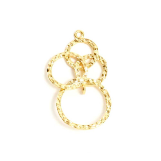Pendentifs Cercles entrelacés 20,5 x 22,4 mm - 2 pcs - Perles Corner - Rougier et Plé