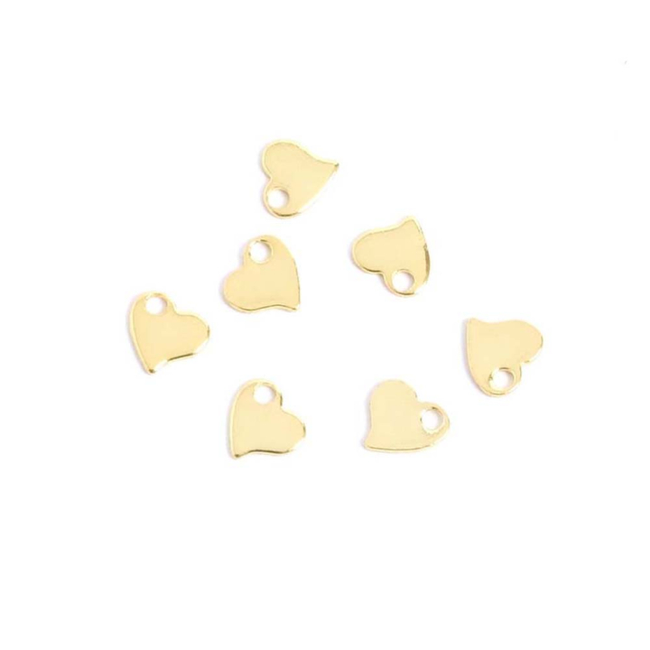 Pendentifs Cœur Anneau ajouré 4,4 x 5 mm 4 pcs - Perles Corner - Rougier et Plé
