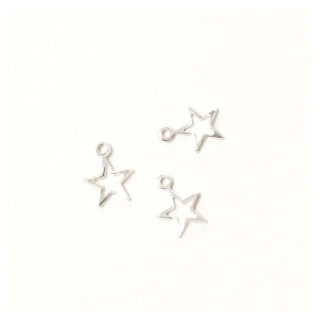 Pendentifs Étoile ajourée 6 x 8 mm 6 pcs - Perles Corner - Rougier et Plé