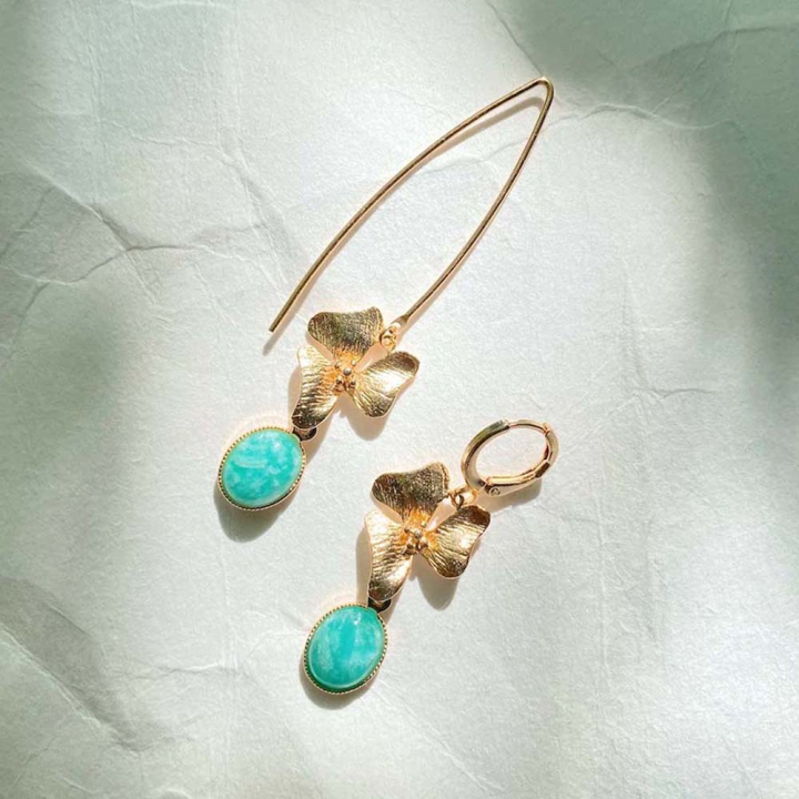 Pendentifs Fleur Orchidée 15 x 17 mm Doré à l'or fin 24K - 2 pcs - Perles Corner - Rougier et Plé