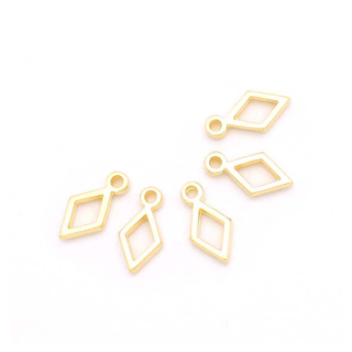 Pendentifs Losange 7 x 13 mm Doré 4 pcs - Perles Corner - Rougier et Plé