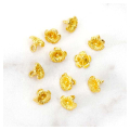 Pendentifs Mini Fleur 10 x 11 mm Doré à l'or fin 24K - 2 pcs - Perles Corner - Rougier et Plé