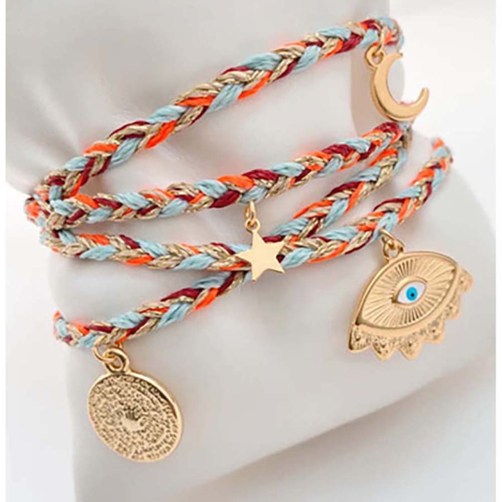 Pendentifs Motif Talisman 15 x 18,5 mm Doré à l'or fin 24K - 2 pcs - Perles Corner - Rougier et Plé