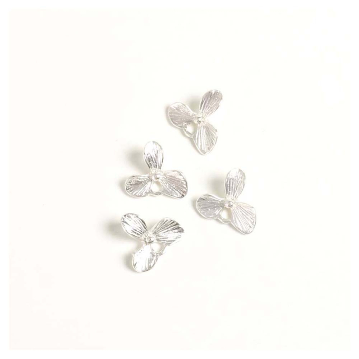 Pendentifs Petite Fleur Orchidée 10 x 11 mm  4 pcs - Perles Corner - Rougier et Plé