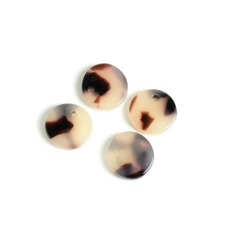 Pendentifs Rond ø 10 mm en Acétate 4 pcs - Perles Corner - Rougier et Plé