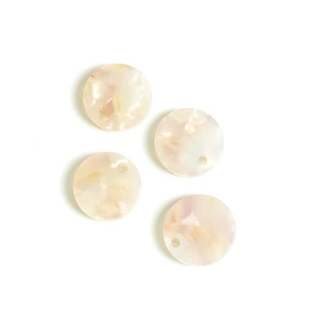 Pendentifs Rond ø 12 mm en Acétate 4 pcs - Perles Corner - Rougier et Plé