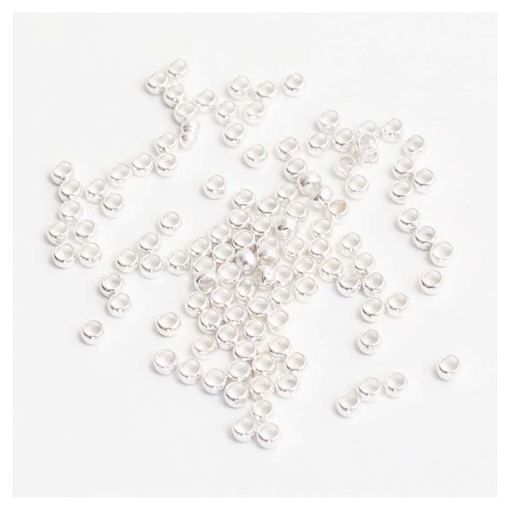 Perle à écraser ø 2 mm Argenté 925 - 75 pcs - Perles Corner - Rougier et Plé