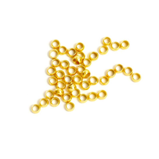 Perle à écraser ø 3 mm Doré à l'or fin 24K - 50 pcs - Perles Corner - Rougier et Plé