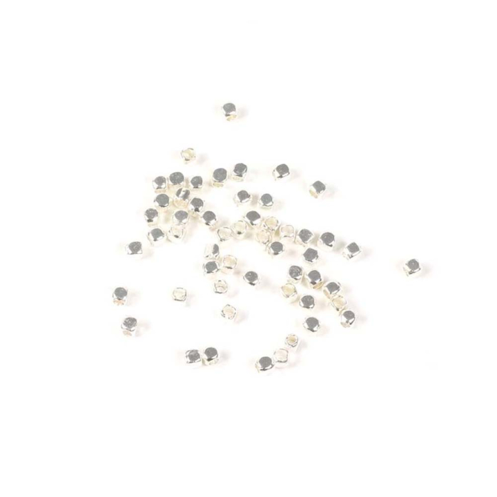 Perle Cube 2 mm 10 pcs - Perles Corner - Rougier et Plé