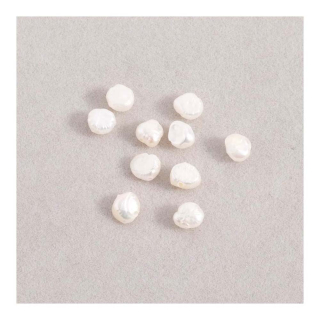 Perle en Nacre Naturelle Irrégulière 10 pcs - Perles Corner - Rougier et Plé