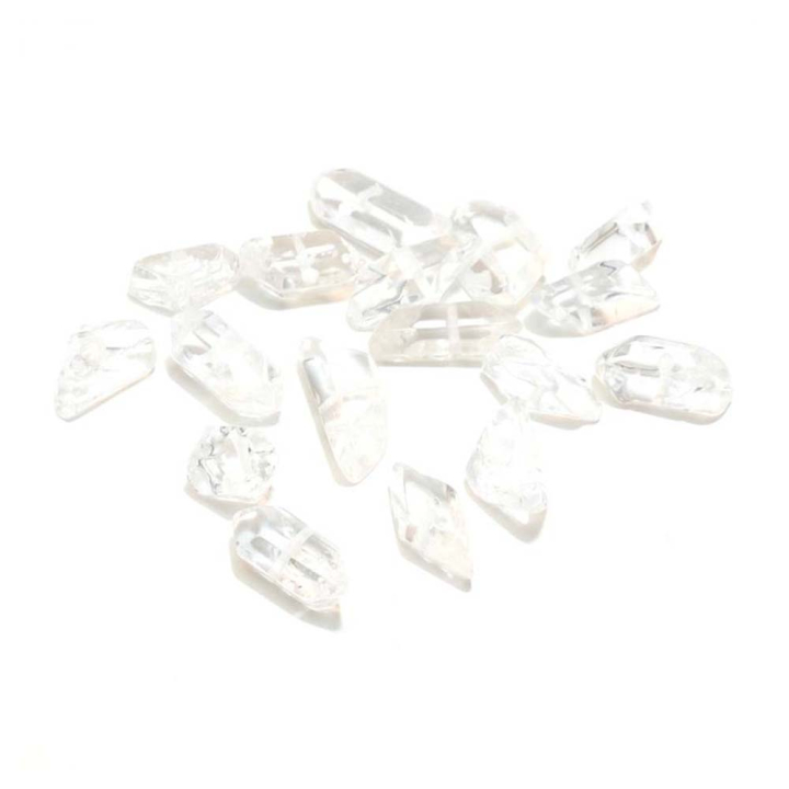 Perle en Pierre  Naturelle Pointe Facettées Irrégulière Cristal de Roche - 4 pcs - Perles Corner - Rougier et Plé