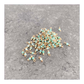 Perle Montée 3 mm Doré à l'or fin 24K - 10 pcs - Perles Corner - Rougier et Plé