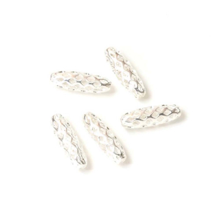 Perle Ovale Ajourée 3,7 x 11,7 mm 4 pcs - Perles Corner - Rougier et Plé