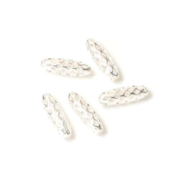 Perle Ovale Ajourée 3,7 x 11,7 mm 4 pcs - Perles Corner - Rougier et Plé