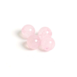 Perle Ronde en Pierre Naturelle 4,5 mm Quartz Rose 20 pcs - Perles Corner - Rougier et Plé