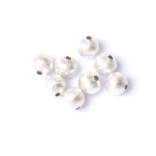 Perle Ronde Texturée 8 mm 6 pcs - Perles Corner - Rougier et Plé